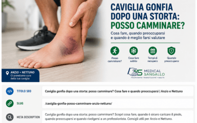 Caviglia gonfia: posso camminare dopo una storta? | Anzio e Nettuno